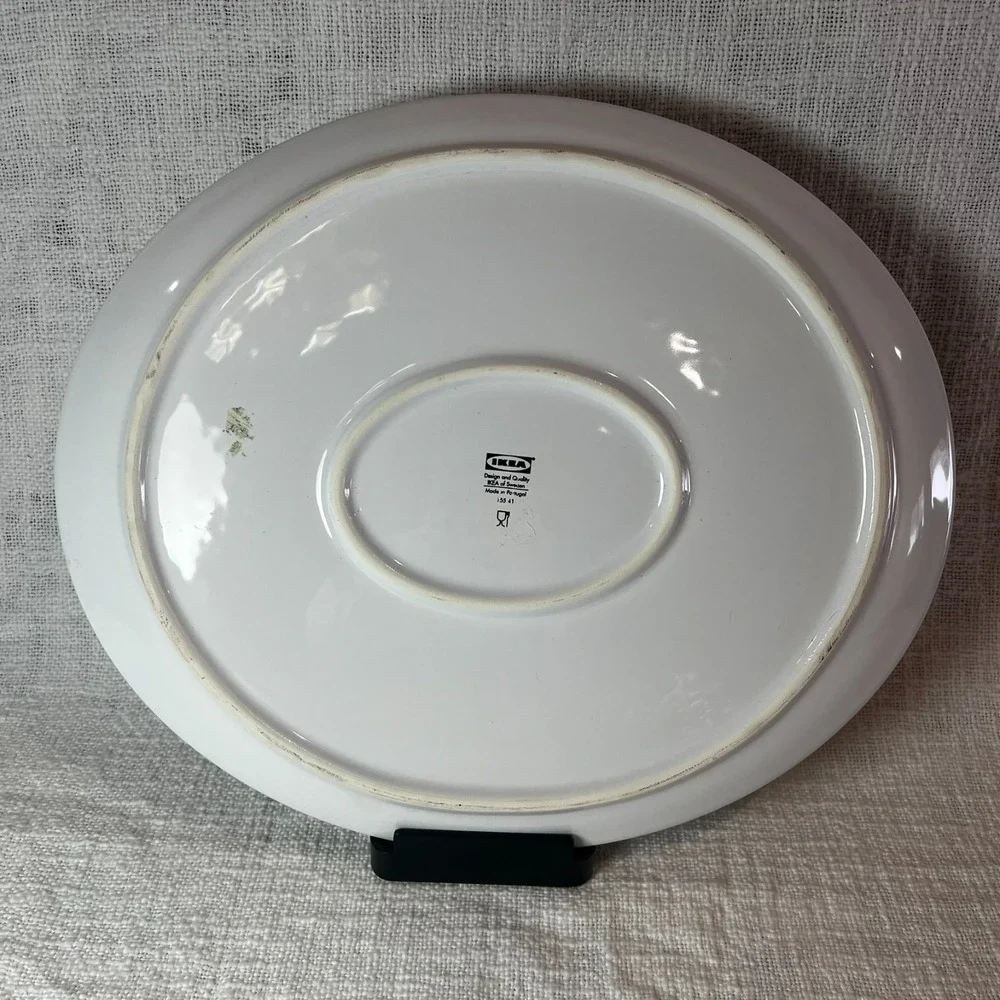 Vintage Ikea Midsommar Pattern Floral Ceramic Serving Platter 14.75